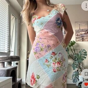 Studio Y Vintage floral patchwork dress. Size 8 or medium. Excellent condition